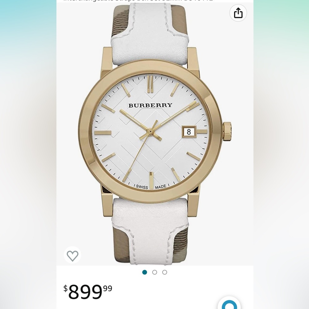 BURBERRY WHITE DIAL WATCH